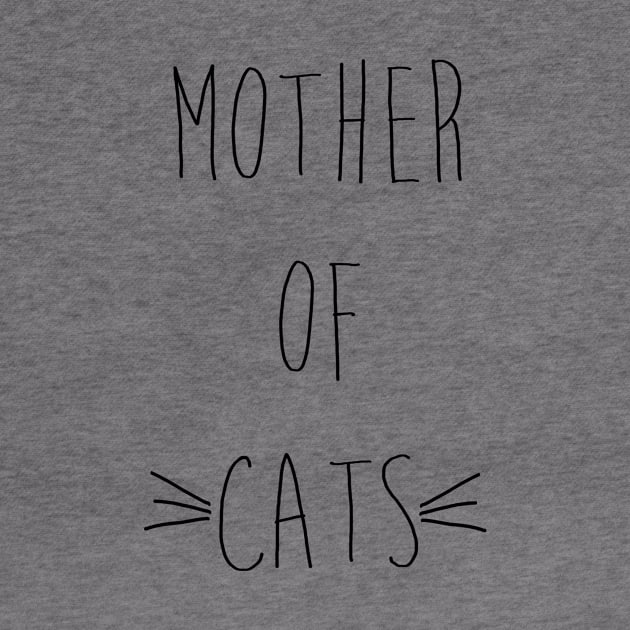 Mother of Cats Handwritten (Black Text) by WP - Word Play